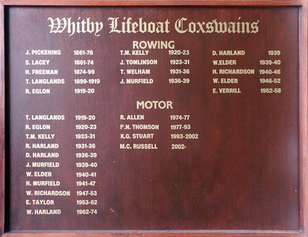 Whitby Lifeboat Coxswains
